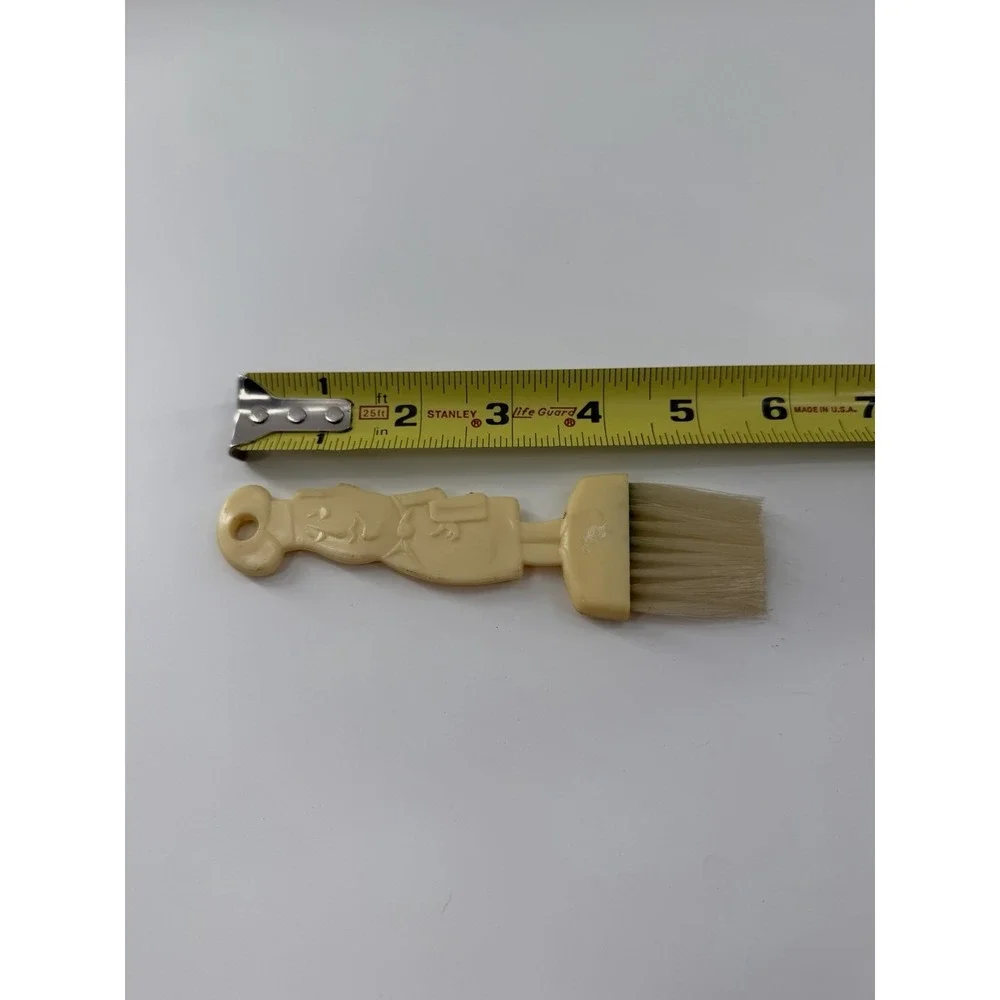 VINTAGE Plastic Figural HANDLE CHEF Pastry Brush 70's Empire Gold VGC